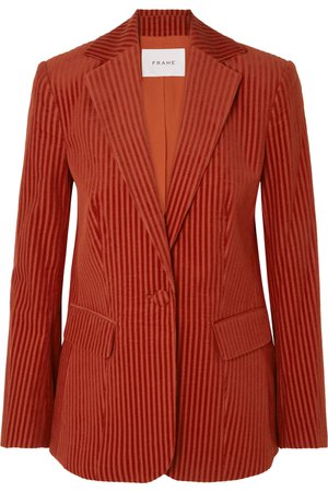 Frame Cotton-corduroy blazer orange/red