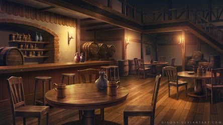 anime tavern design