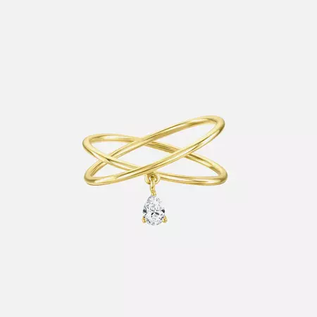 Isa Grutman Double Band Diamond Ring 14K Gold -Yellow Gold – Kith