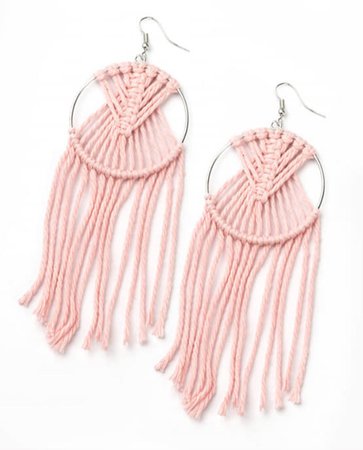 pink yarn tassel