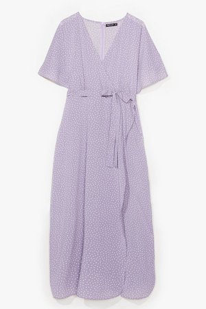 Plus Size Micro Spot Split Hem Maxi Wrap Dress | Nasty Gal