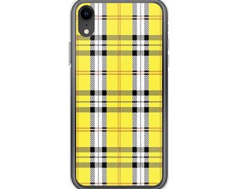 Yellow checkered phone case