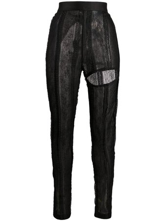 Ann Demeulemeester Ignota Lace Trousers Ss20 | Farfetch.com