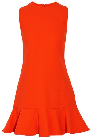 Victoria, Victoria Beckham | Fluted wool mini dress | NET-A-PORTER.COM