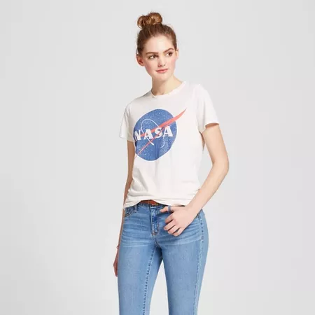 Women's NASA® Graphic T-Shirt Cream Zoe+Liv