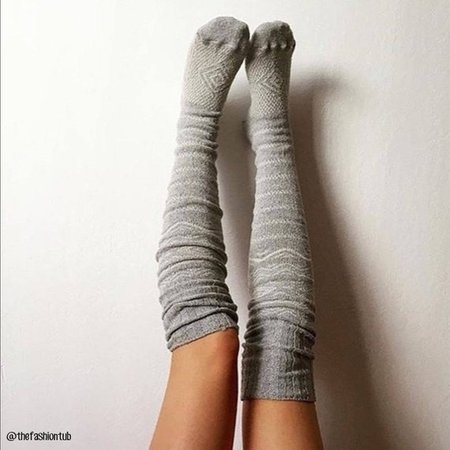 Calze coscia alta calzini maglione grigio calzini calze | Etsy