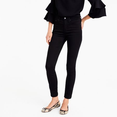 J.Crew: 9 High-rise Stretchy Toothpick Jean In New Black For Women