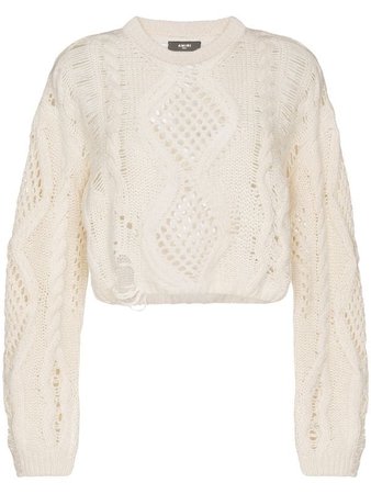 AMIRI open-knit cropped jumper