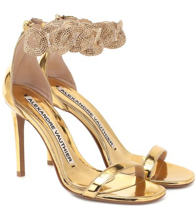 Alexandre Vauthier - Elsa embellished leather sandals | Mytheresa