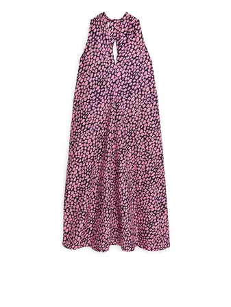 Halter Dress - Pink/Patterned - Dresses - ARKET DE