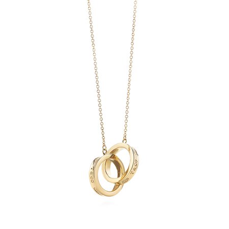 Tiffany 1837® interlocking circles pendant in 18k gold, small. | Tiffany & Co.