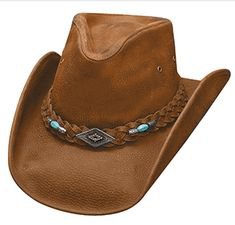 Montecarlo Bullhide Hats ROYSTON - Top Grain Leather Western Cowboy Hat