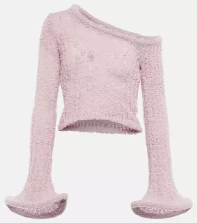 Acne Studios - Off-shoulder wool-blend sweater | Mytheresa