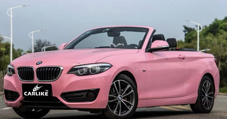 pink convertible car