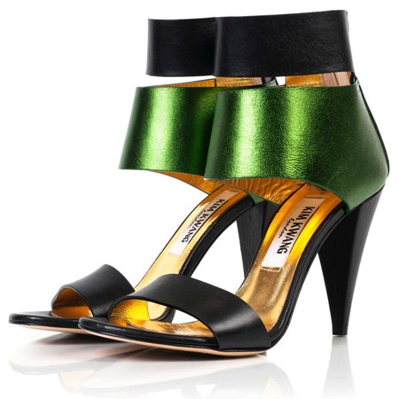Metallic finish heels