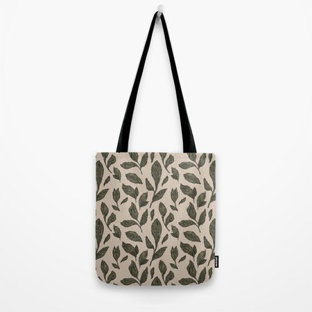 Leaf Pattern Tote Bag by jessicaroux | Society6