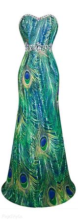 peacock gown