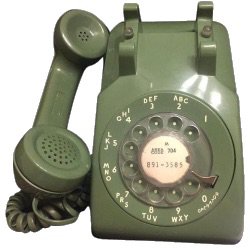 old green phone