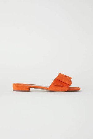 Suede Slides - Orange