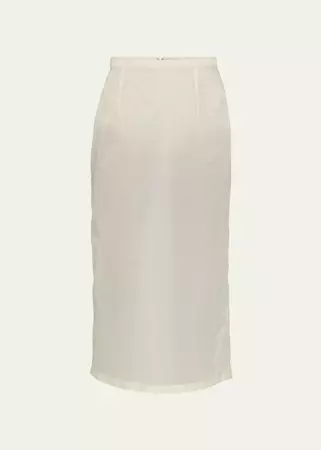 Dolce&Gabbana Carretto-Print Poplin Midi Skirt - Bergdorf Goodman