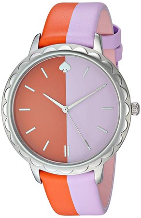 Amazon.com: kate spade new york Women's Stainless Steel Quartz Watch with Leather Strap, Multi, 15.3 (Model: KSW1532): Clothing