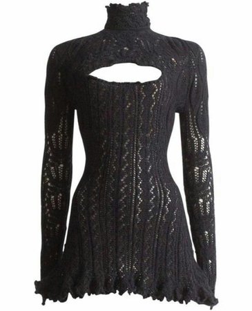 Vivienne Westwood corseted crochet knit mini dress
