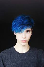 men’s hair blue bangs - Google Search