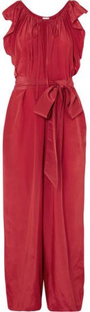 Kalita - Andromeda Nights Silk And Cupro-blend Jumpsuit - Red