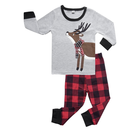 Little Hand Toddler Boys Christmas Reindeer Pjs Kids Xmas Pajamas Sets 5T