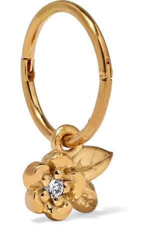 Meadowlark | Alba gold-plated diamond hoop earring | NET-A-PORTER.COM