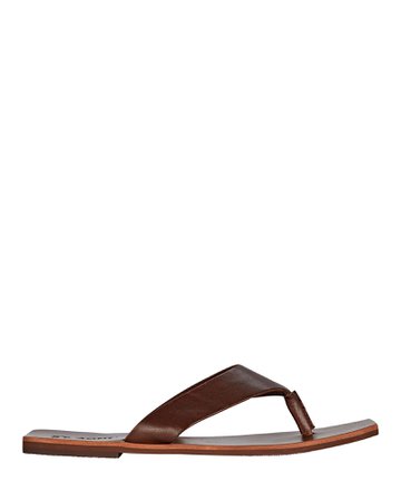 St. Agni Oliver Flat Leather Thong Sandals | INTERMIX®