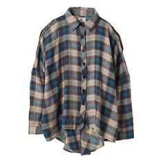 blue and brown flannel