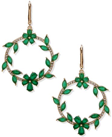 Anne Klein Gold-Tone Crystal Open Drop Earrings & Reviews - Earrings - Jewelry & Watches - Macy's