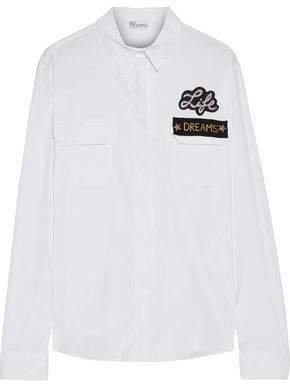 Appliqued Cotton-blend Poplin Shirt