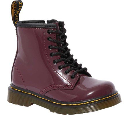 Infants/Toddlers Dr. Martens Brooklee Boot - Plum Patent Lamper - FREE Shipping & ExchangesPlay Product Video