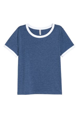 Short T-shirt | Dark blue | LADIES | H&M ZA