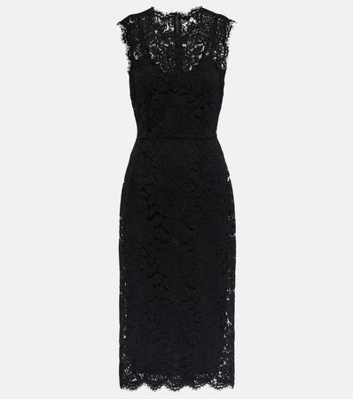 Lace Midi Dress in Black - Dolce Gabbana | Mytheresa
