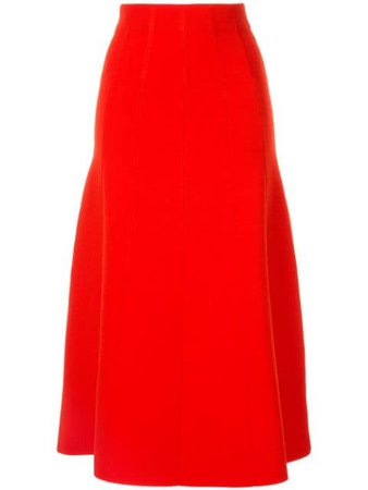 Ginger & Smart Valour Crepe Knit Skirt S19400 Red | Farfetch