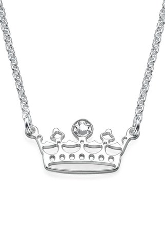 Sterling Silver Princess Tiara Necklace | ModLi