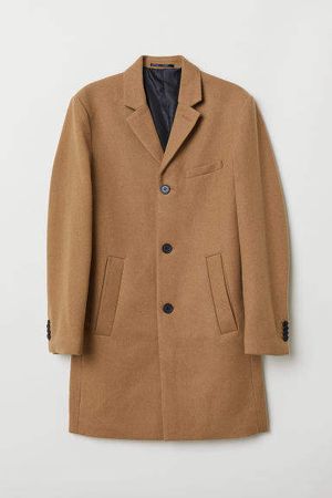 Wool-blend Coat - Beige