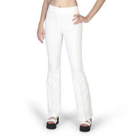Pants | Shop Women's Rinascimento White Polyester Trouser at Fashiontage | 85530_003_B021BIANCO-White-S
