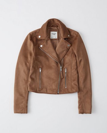 Women's Faux Suede Moto Jacket | Women's Coats & Jackets | Abercrombie.com