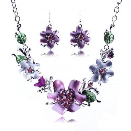 lavender and white jewelry flowers sets - Google Search
