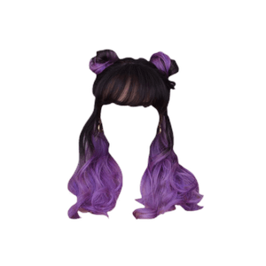 black and purple hair bangs ombre png