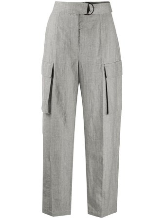 Brunello Cucinelli cargo pockets high-waisted trousers - FARFETCH
