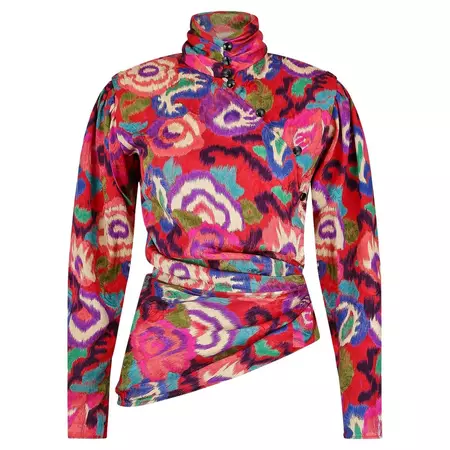 Emmanuel Ungaro | Asymmetric Silk Top For Sale at 1stDibs