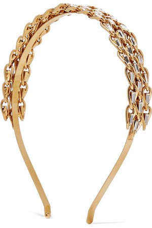 Rosantica | Gold-tone crystal headband | NET-A-PORTER.COM