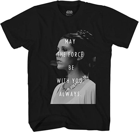 Star Wars Princess Leia May The Force Be with You T-Shirt (Large, Black) | Amazon.com