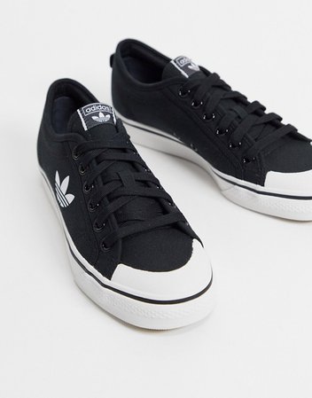 adidas Originals Nizza Trefoil sneakers in black | ASOS