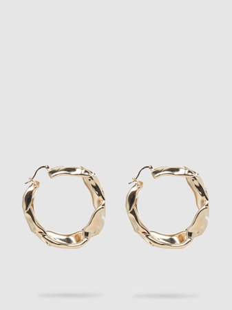 Jil Sander - Gold-Tone Hoop Earrings | The Modist
